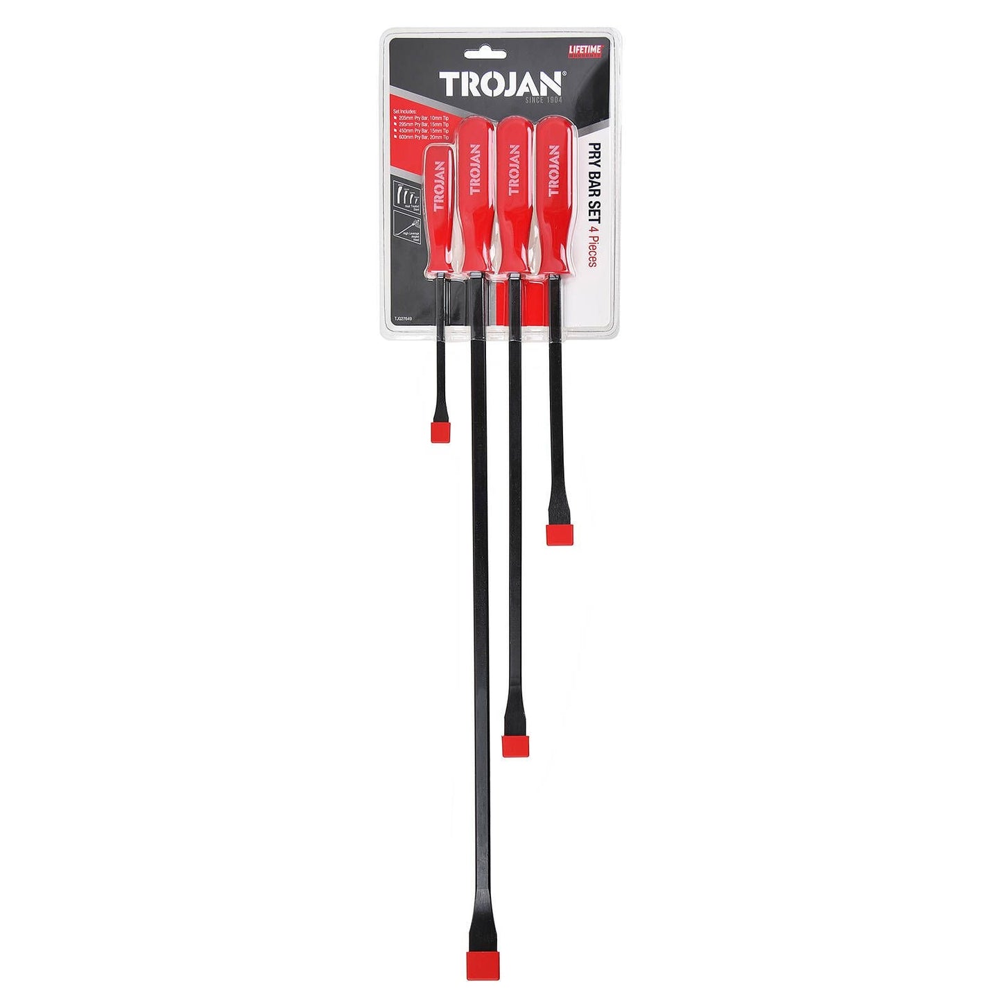 Trojan Pry Bar Set - 205,295,450,600mm - 4 Piece