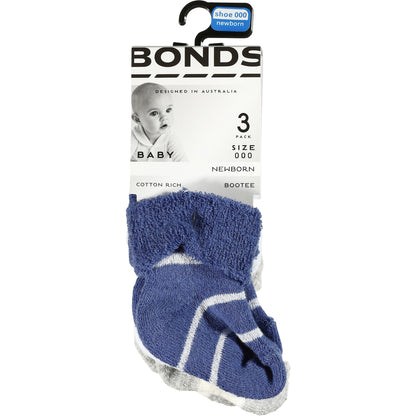 Bonds Baby Socks Wonder Size 0-6m Assorted 3 Pack
