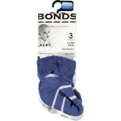 Bonds Baby Socks Wonder Size 0-6m Assorted 3 Pack