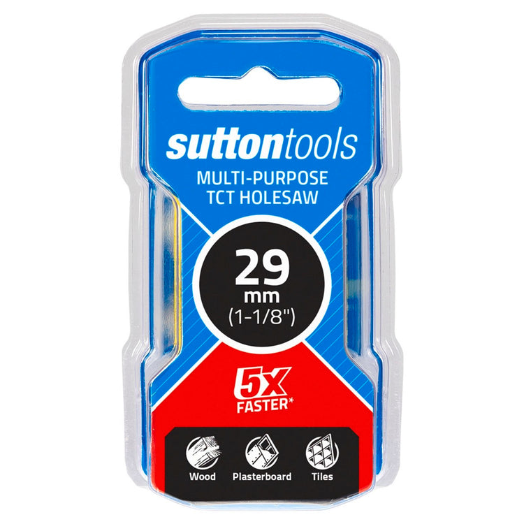 Sutton Tools 29mm TCT Multi Purpose Seamless Holesaw