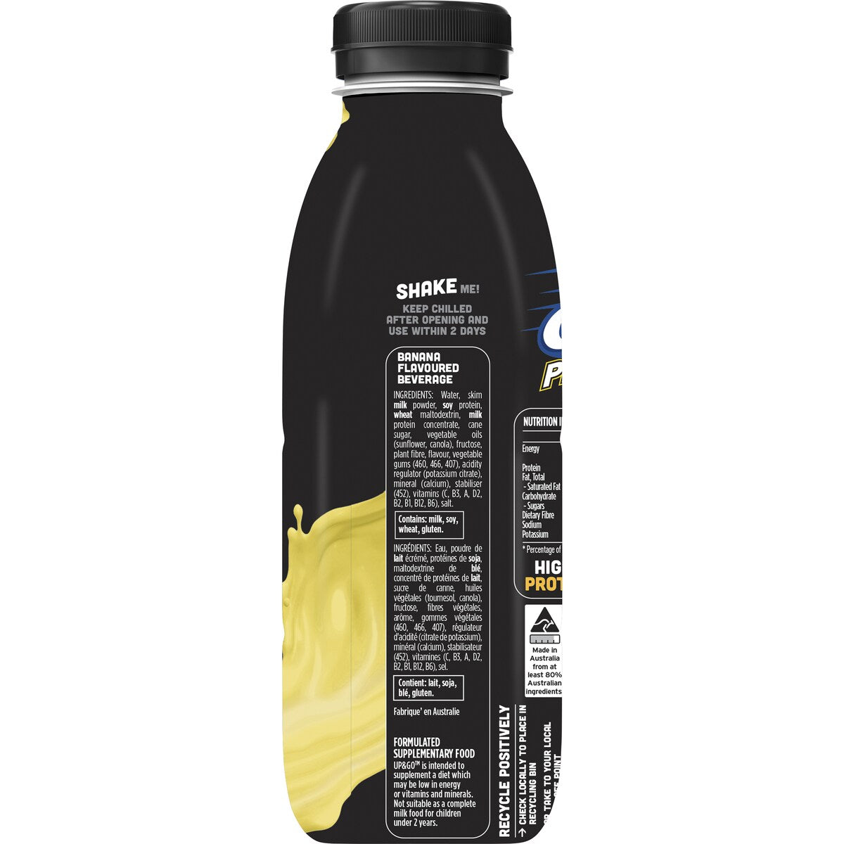 Up&go Protein Energize Banana Flavour Drink 500ml