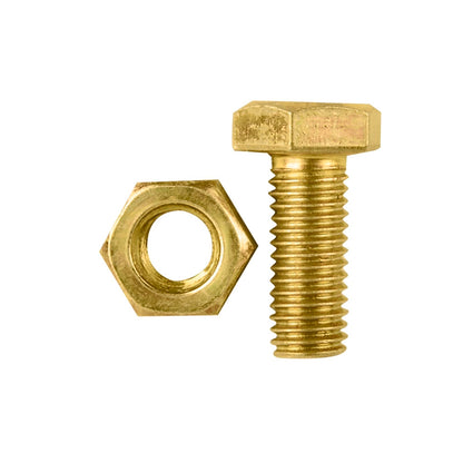 Pinnacle M10 x 25mm Yellow Zinc Hi Tensile Hex Bolt and Nut - 4 Pack