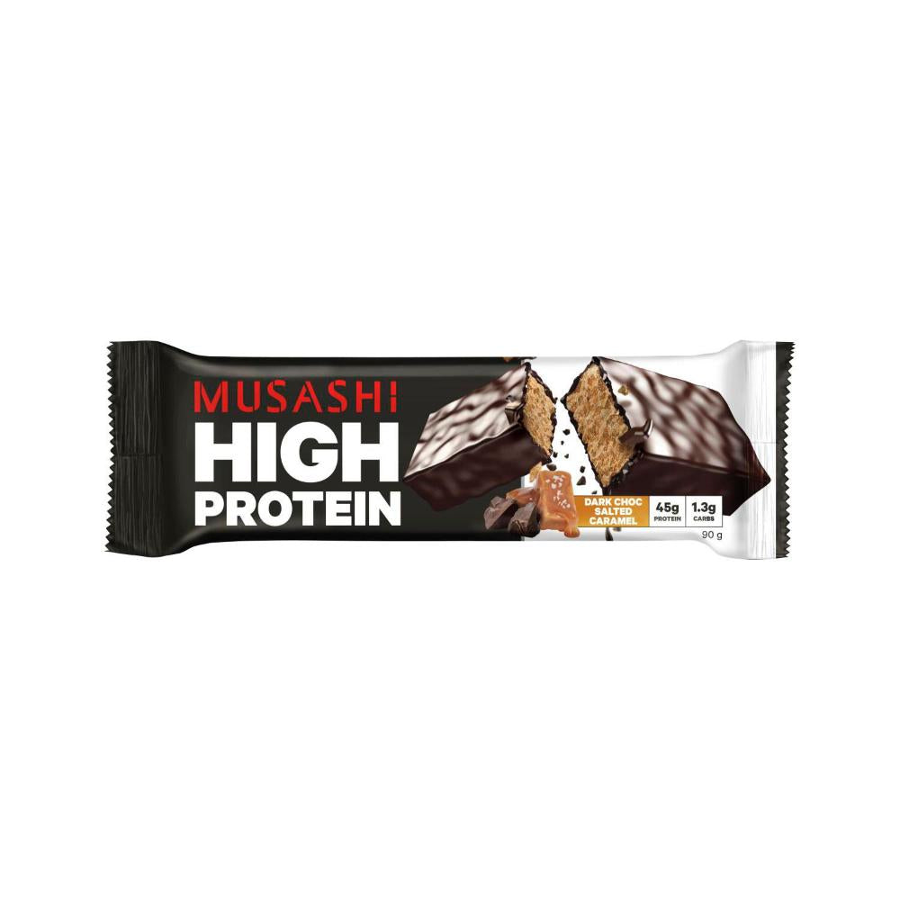 Musashi High Protein P45 Bar Dark Choc Salted Caramel - 90g