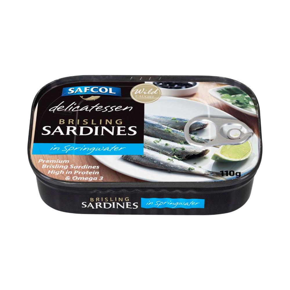 Safcol Brisling Sardines In Springwater - 110g