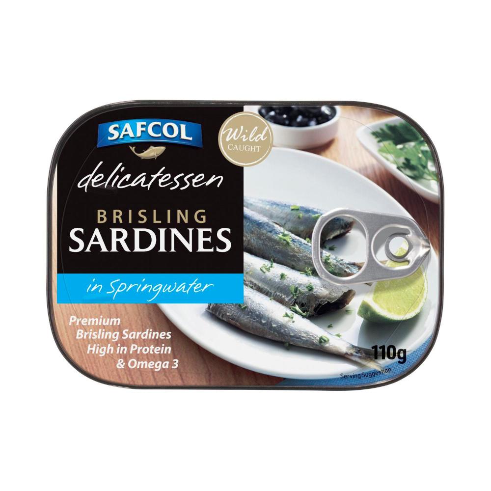 Safcol Brisling Sardines In Springwater - 110g