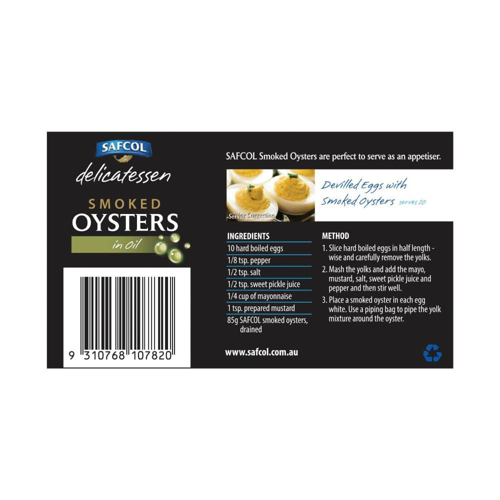 Safcol Smoked Oysters In Oil - 85g