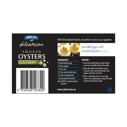 Safcol Smoked Oysters In Oil - 85g