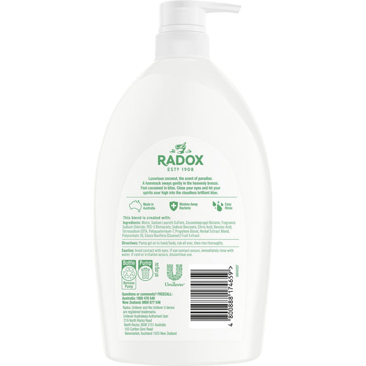 Radox Feel Heavenly Coconut Body Wash & Shower Gel 1l