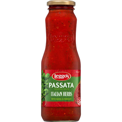 Leggos Australian Tomato Passata Sauce With Italian Herbs 700g