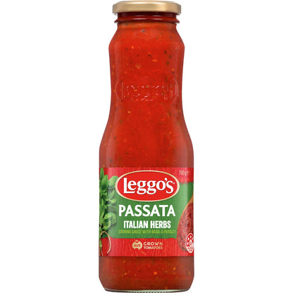 Leggos Australian Tomato Passata Sauce With Italian Herbs 700g