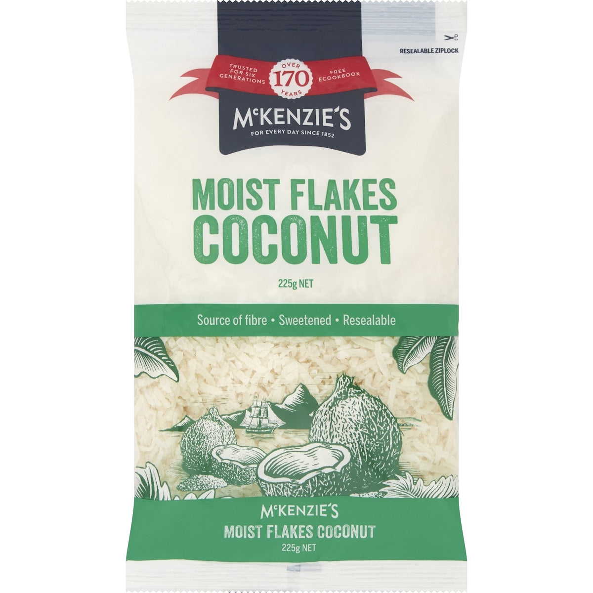 McKenzie's Coconut Moist Flakes 225g