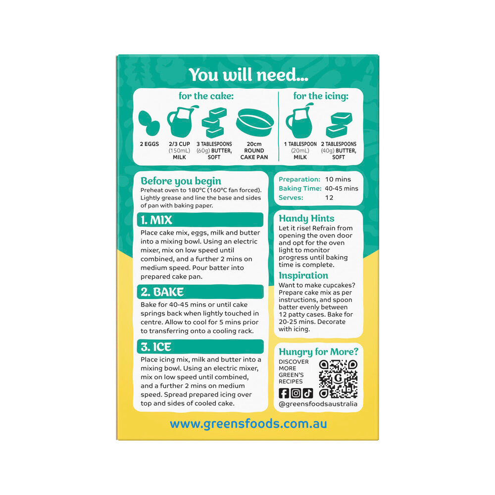 Green's Gluten Free Golden Butter Cake Mix - 470g