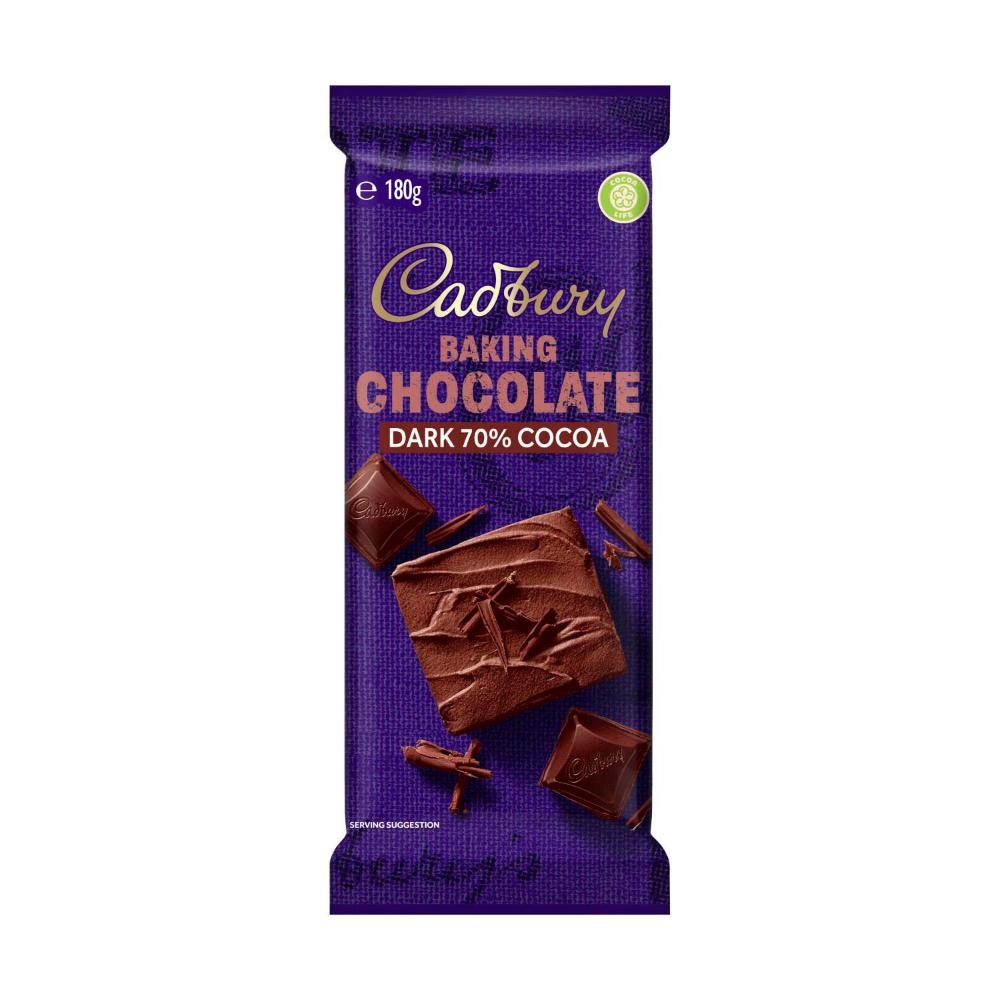Cadbury Baking 70% Cocoa Dark Chocolate Block - 180g