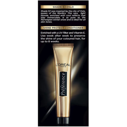 Loreal Paris Preference Hair Colour 9.1 Light Ash Blonde Each