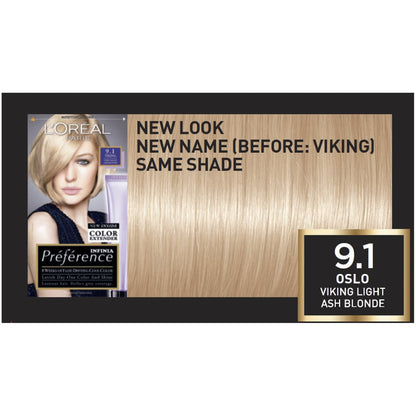 Loreal Paris Preference Hair Colour 9.1 Light Ash Blonde Each