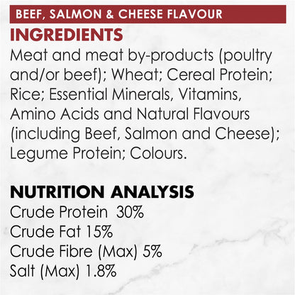 Fancy Feast Adult Beef, Salmon & Cheese Flavour Dry Cat Food 450g