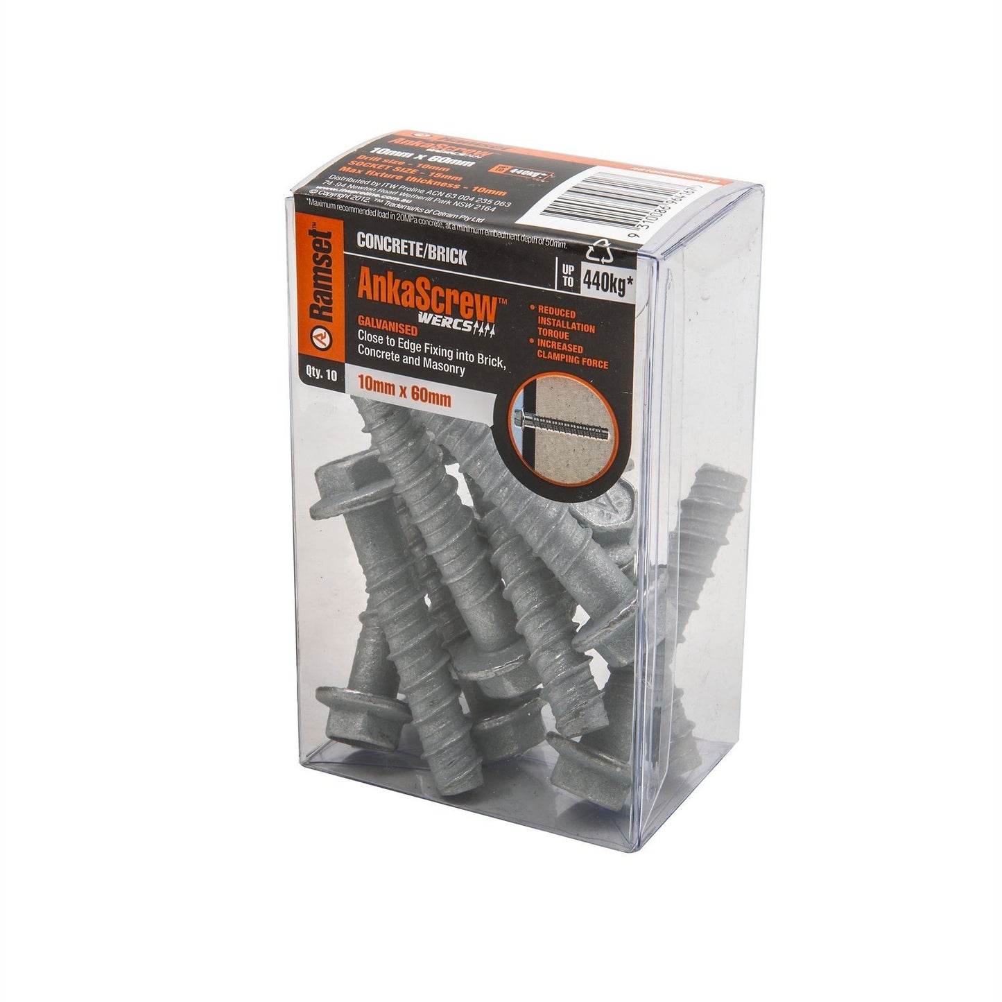 Ramset Ankascrew - 10 x 60mm - 10 Pack