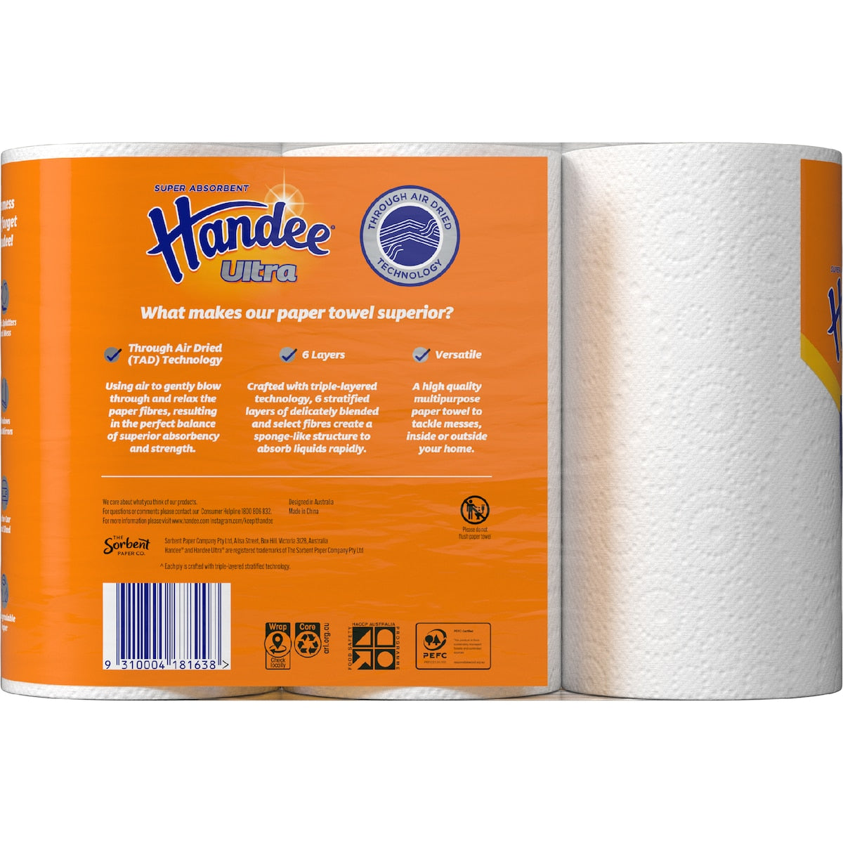 Handee Ultra Paper Towel 3 X 60 Pack