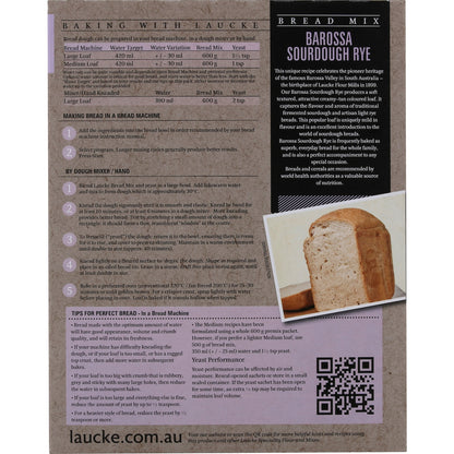 Laucke Barossa Sourdough Rye Bread Mix 2.4kg