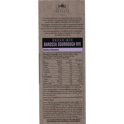 Laucke Barossa Sourdough Rye Bread Mix 2.4kg