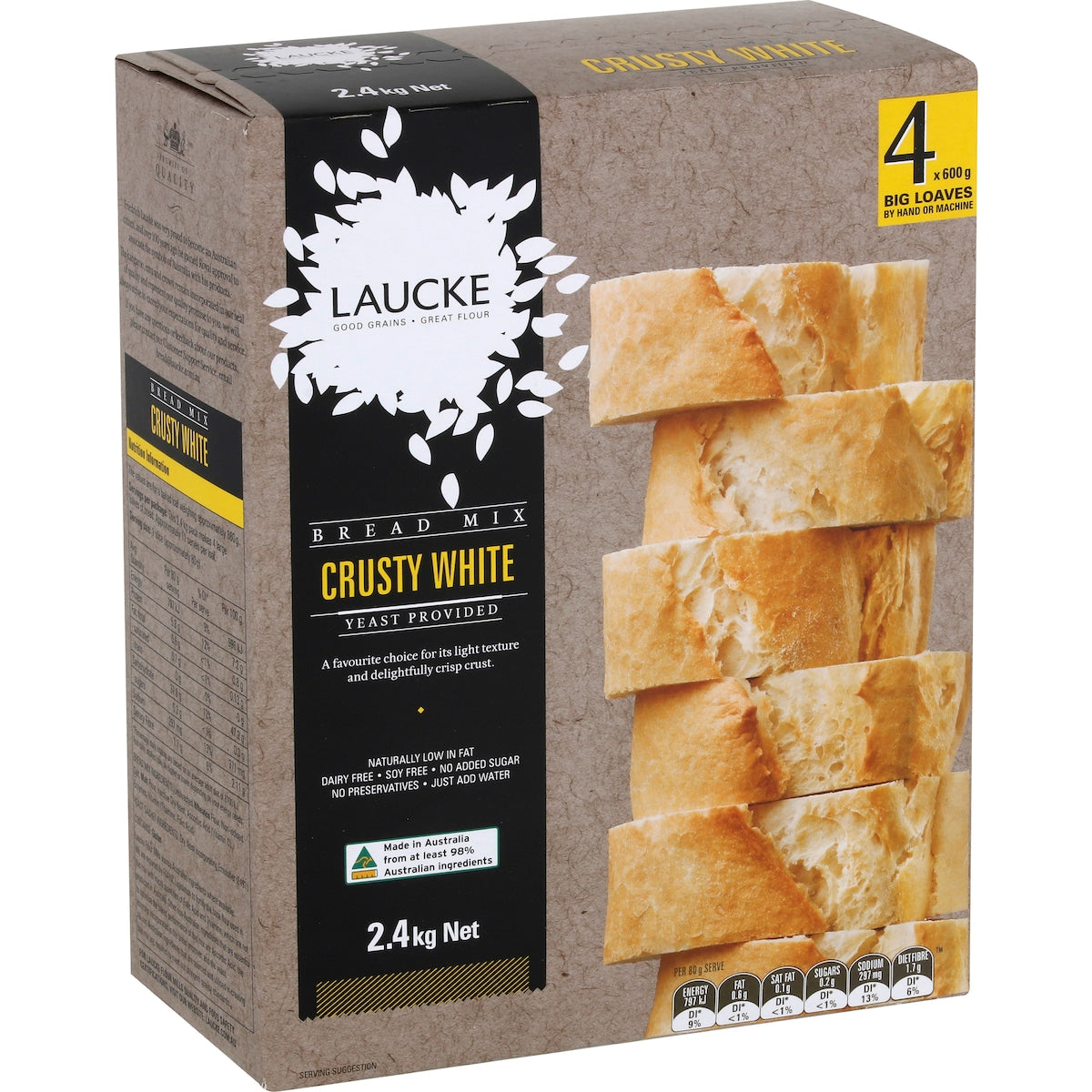 Laucke Crusty White Bread Mix 2.4kg