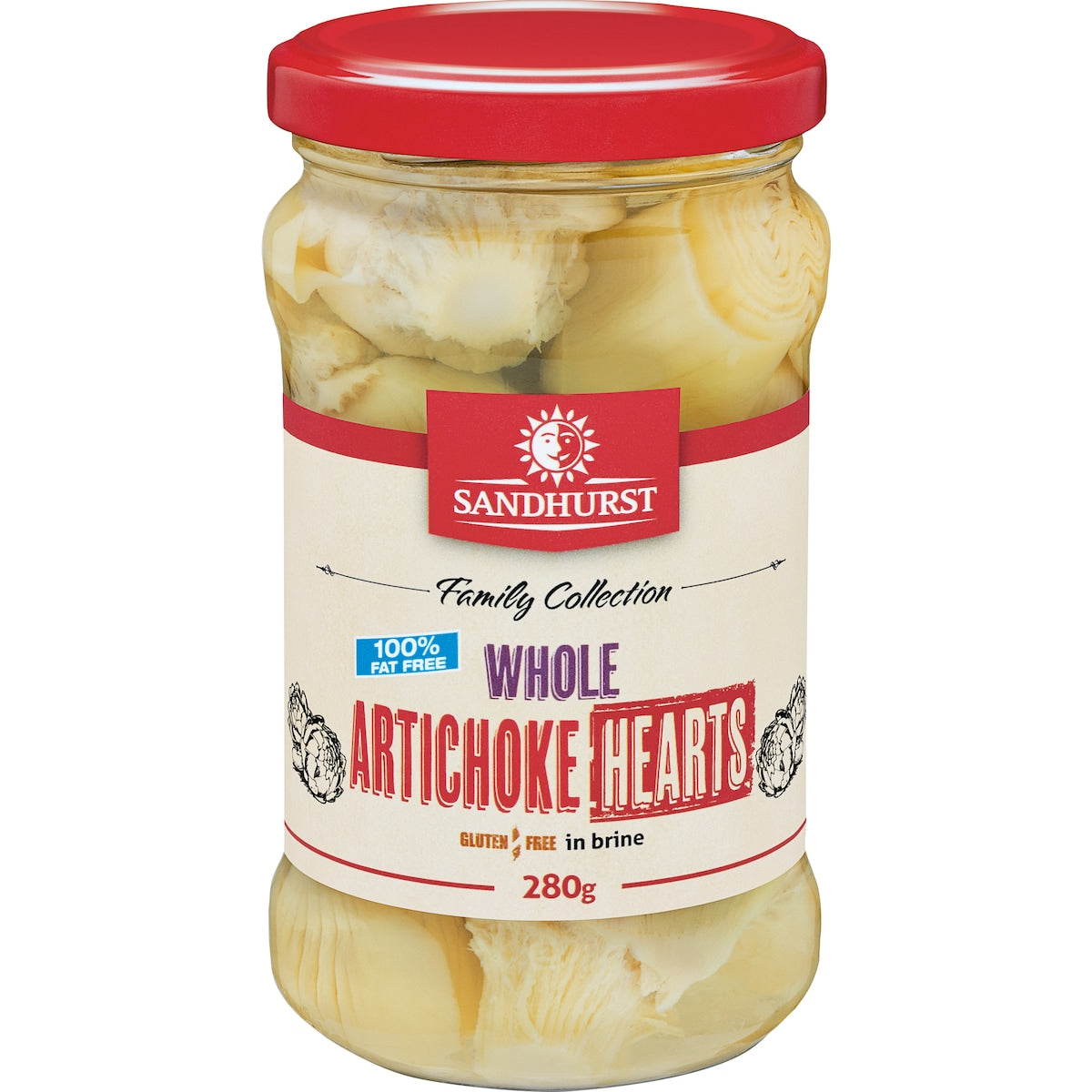 Sandhurst Artichoke Hearts In Brine 280g