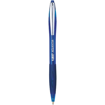 Bic Atlantis Retractable Ballpoint Pens Blue 4 Pack