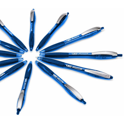 Bic Atlantis Retractable Ballpoint Pens Blue 4 Pack