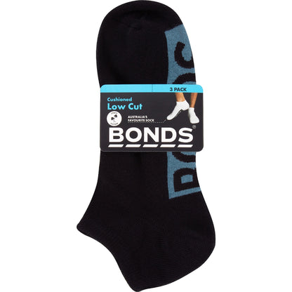 Bonds Mens Low Cut Socks Size 6-10 Assorted 3 Pack