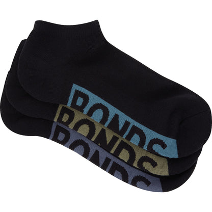 Bonds Mens Low Cut Socks Size 6-10 Assorted 3 Pack