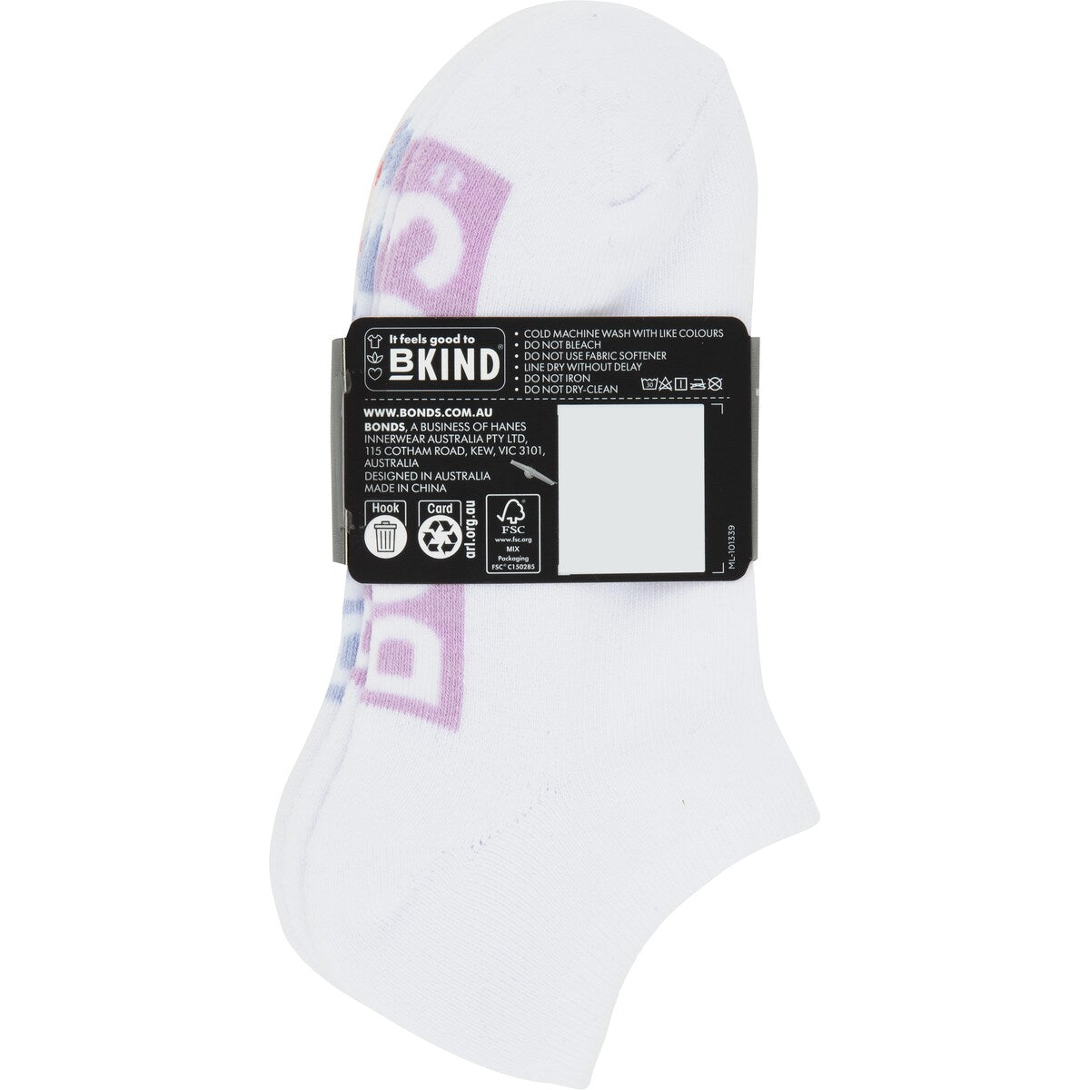 Bonds Womens Socks Low Cut Size 3-8 Assorted 3 Pack