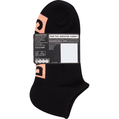 Bonds Ladies Low Cut Socks Size 3-8 Assorted 3 Pack