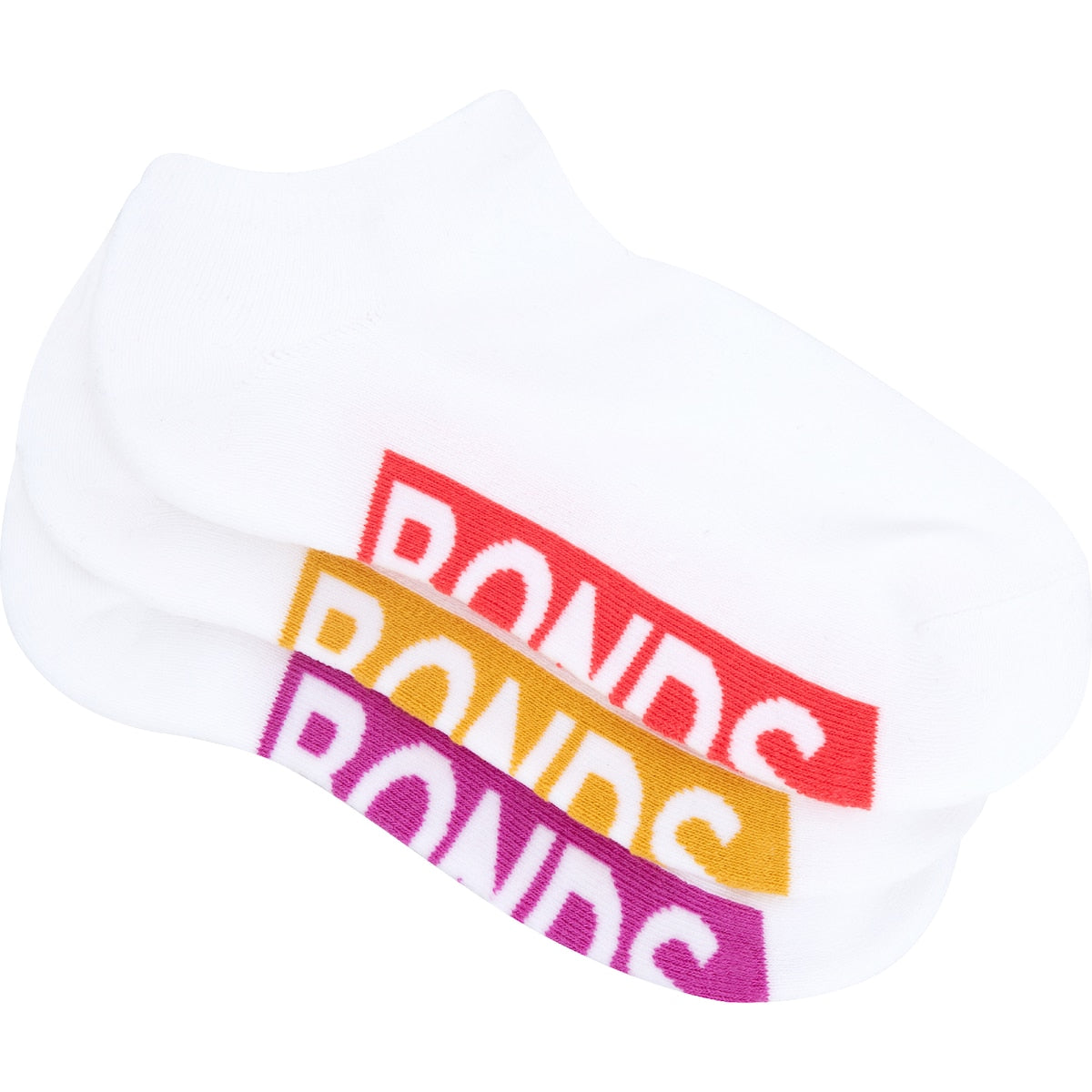 Bonds Ladies Low Cut Socks Size 3-8 Assorted 3 Pack