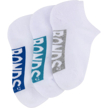 Bonds Kids Socks Lowcut Logo Size 13-3 Assorted 3 Pack