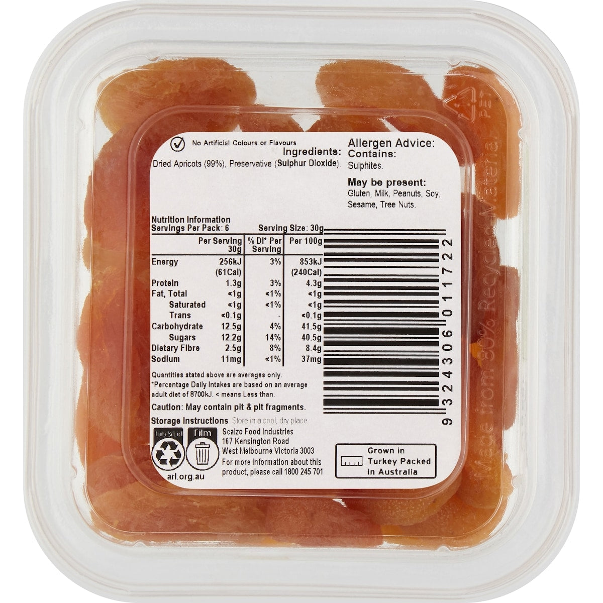 Sun Dried Apricots 180g