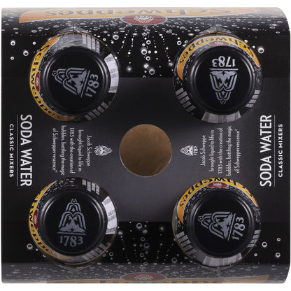 Schweppes Soda Water Bottle Classic Mixers Glass Multipack 300mL x 4 pack