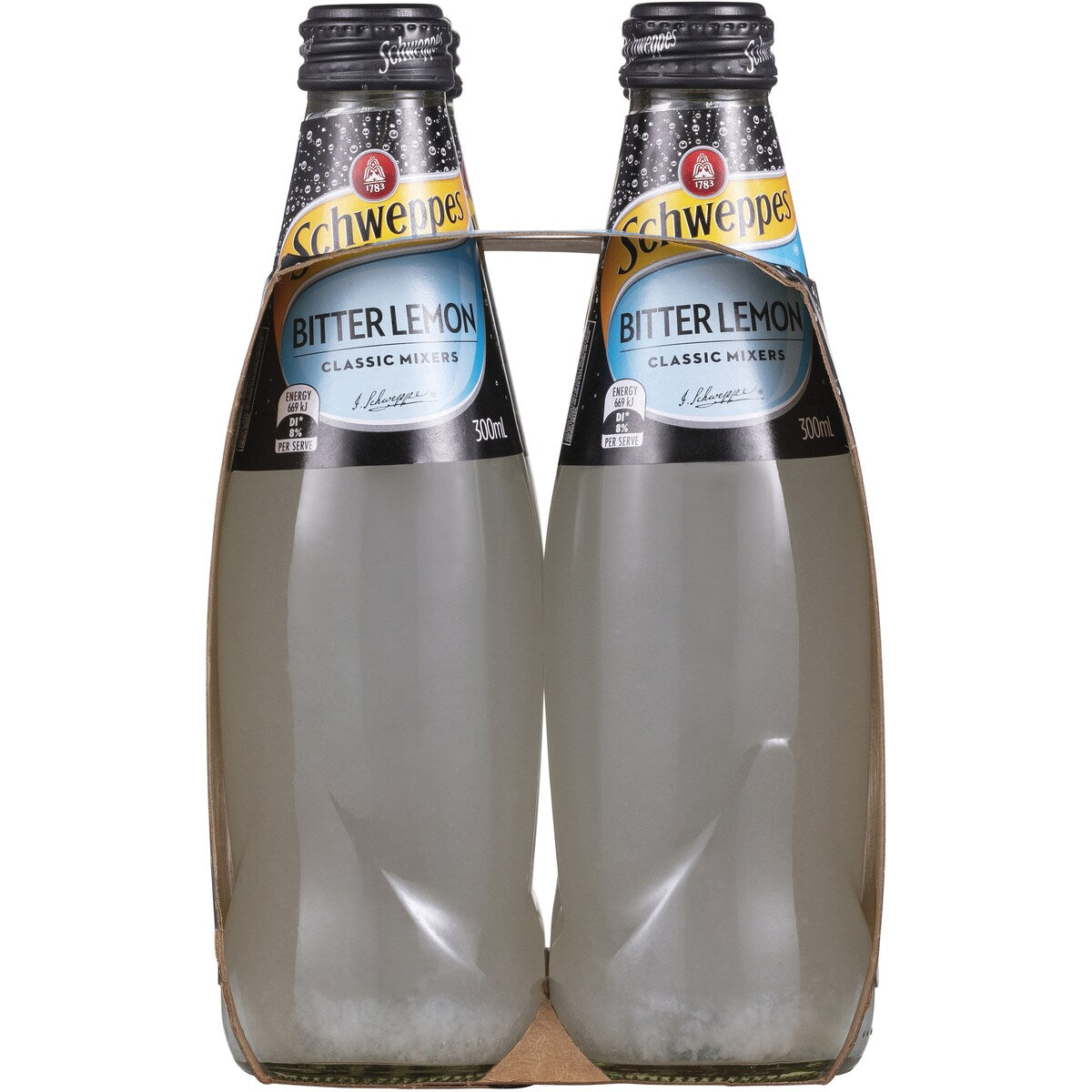 Schweppes Bitter Lemon Soft Drink Classic Mixers Multipack 300mL x 4 pack