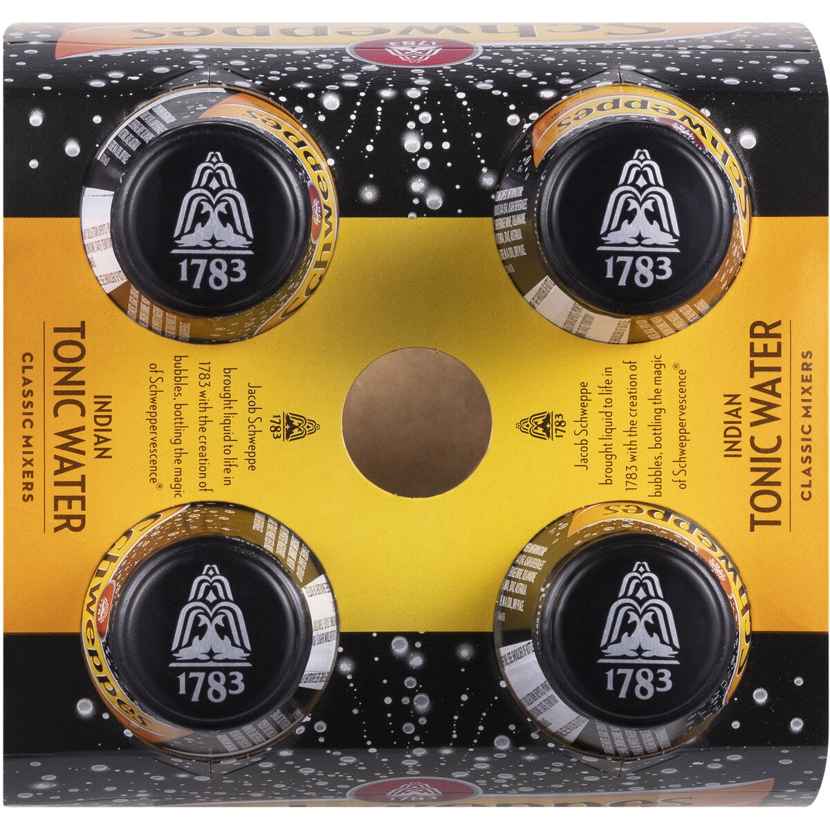 Schweppes Indian Tonic Water Classic Mixers Glass Bottle Multipack 300mL x 4 pack