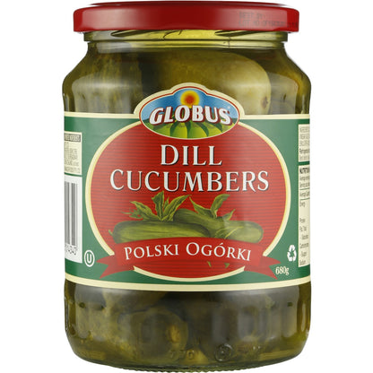 Globus Pickled Dill Cucumbers Polish 680g