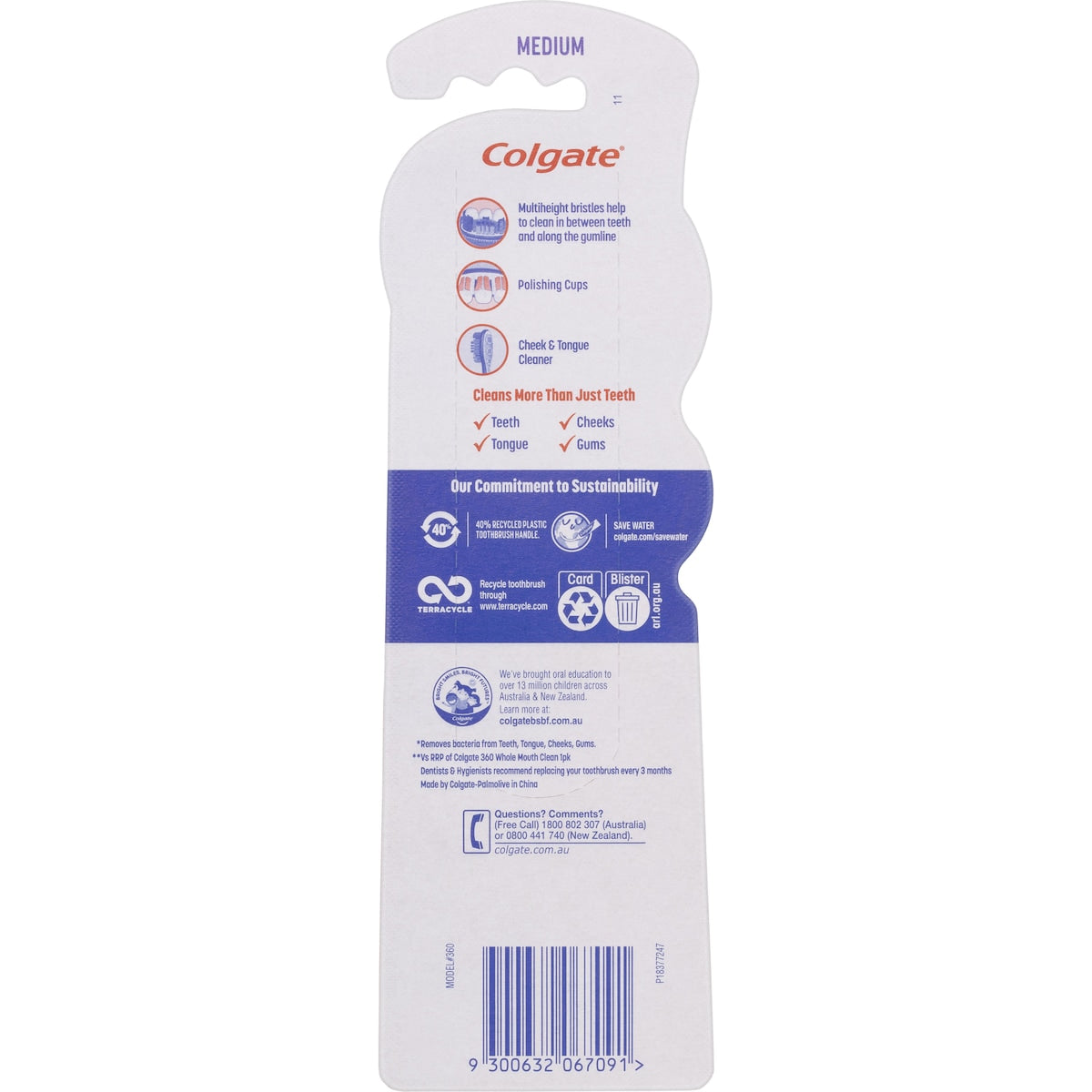 Colgate 360 Deep Clean Toothbrush Medium Value 2 Pack