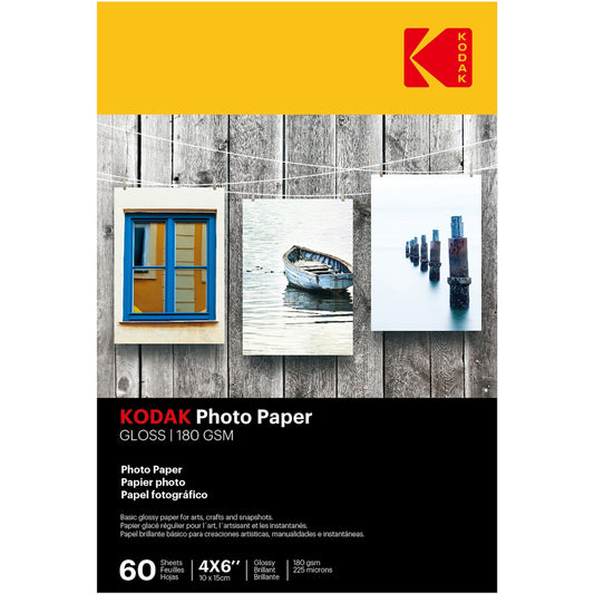 Kodak Photo Paper Gloss 4x6 60 Pack