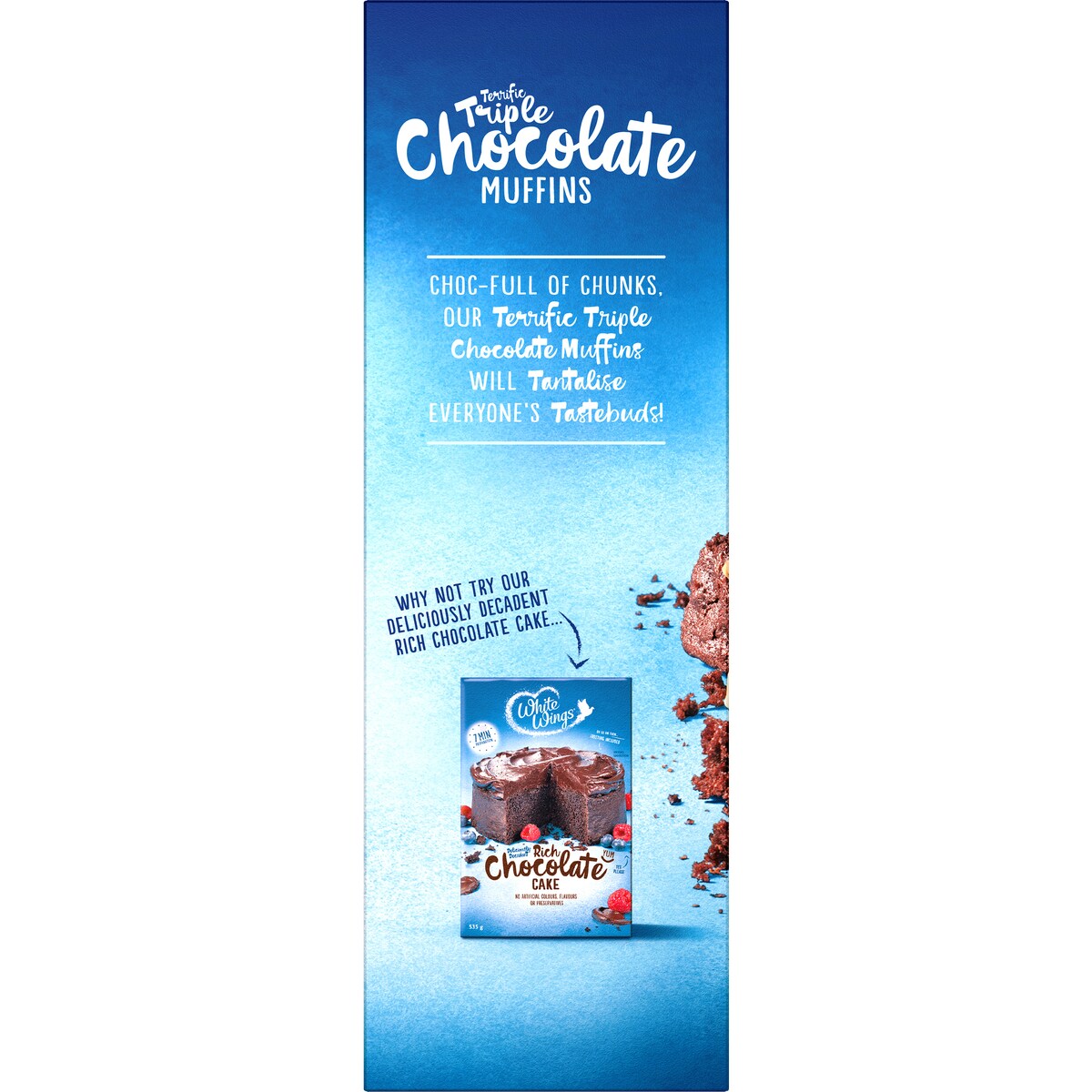 White Wings Muffin Mix Triple Chocolate 550g