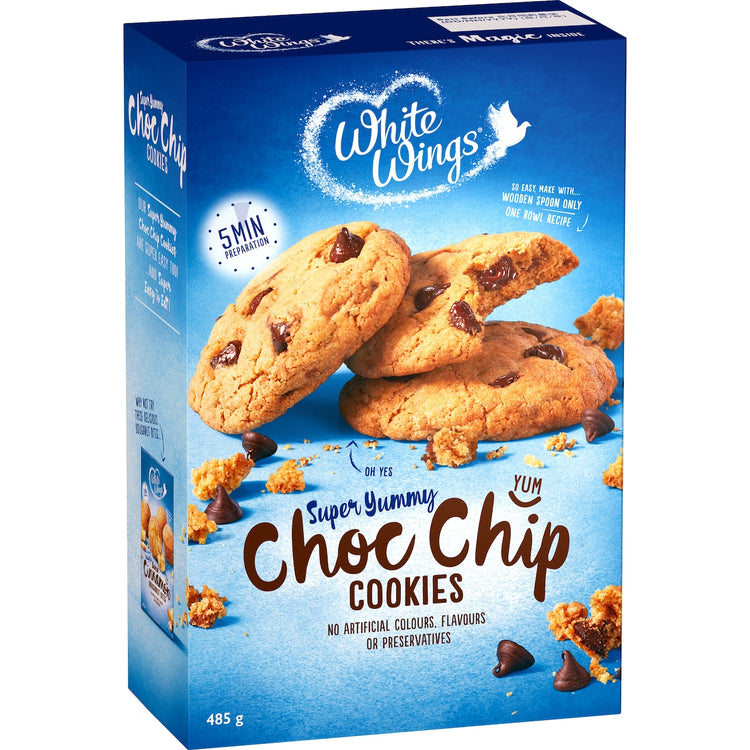 White Wings Cookie Mix Soft Centred Choc Chip 485g