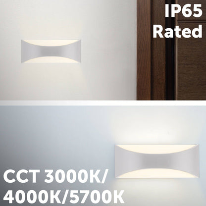 Arlec White Marina CCT LED Exterior Wall Light - 8W - 250 Lumens