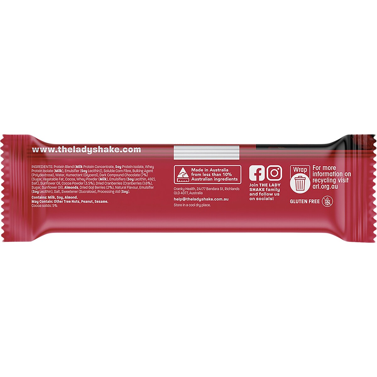 The Lady Bar Choc Berry 50g