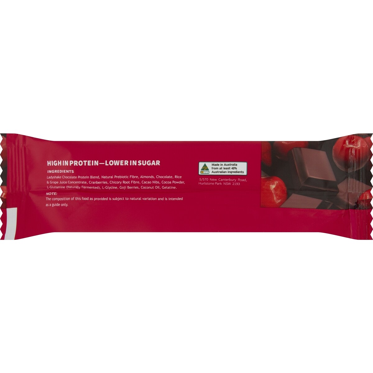 The Lady Bar Choc Berry 50g