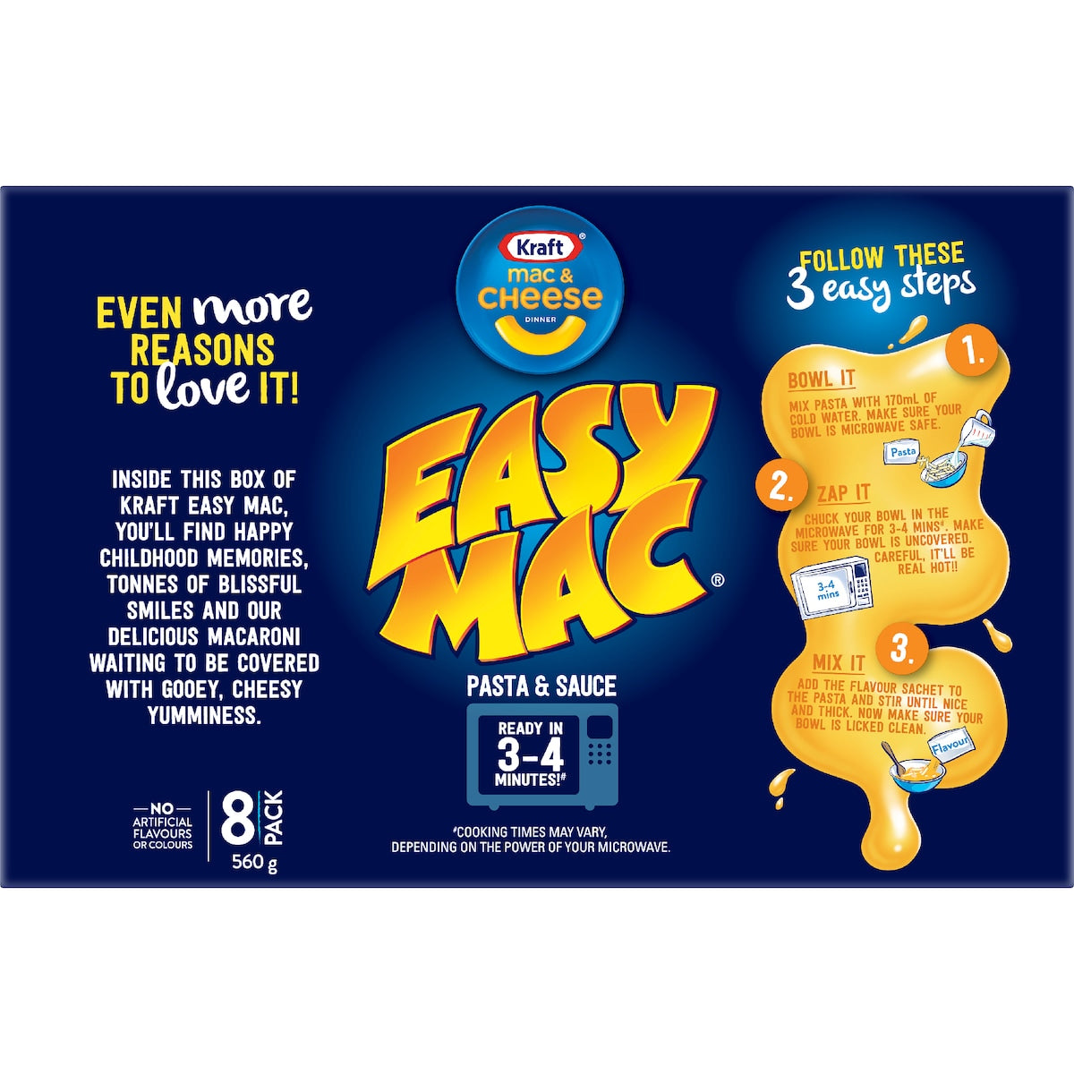 Kraft Easy Mac & Cheese Dinner 8 Pack