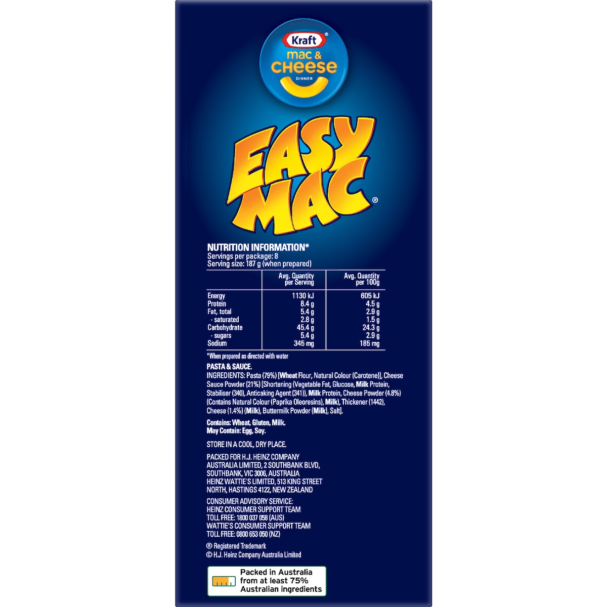 Kraft Easy Mac & Cheese Dinner 8 Pack