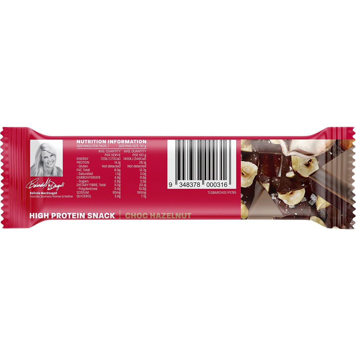 The Lady Bar Choc Hazelnut 50g