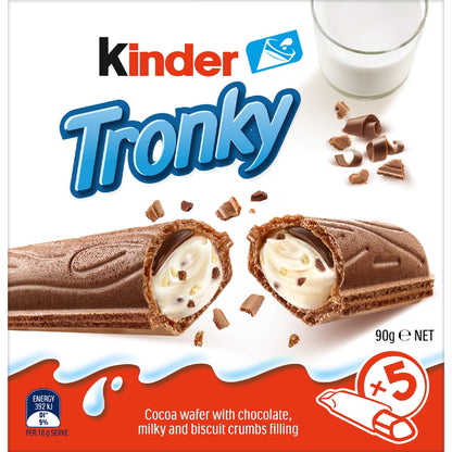 Kinder Tronky Creamy Chocolate Wafer Biscuit 5 Pack